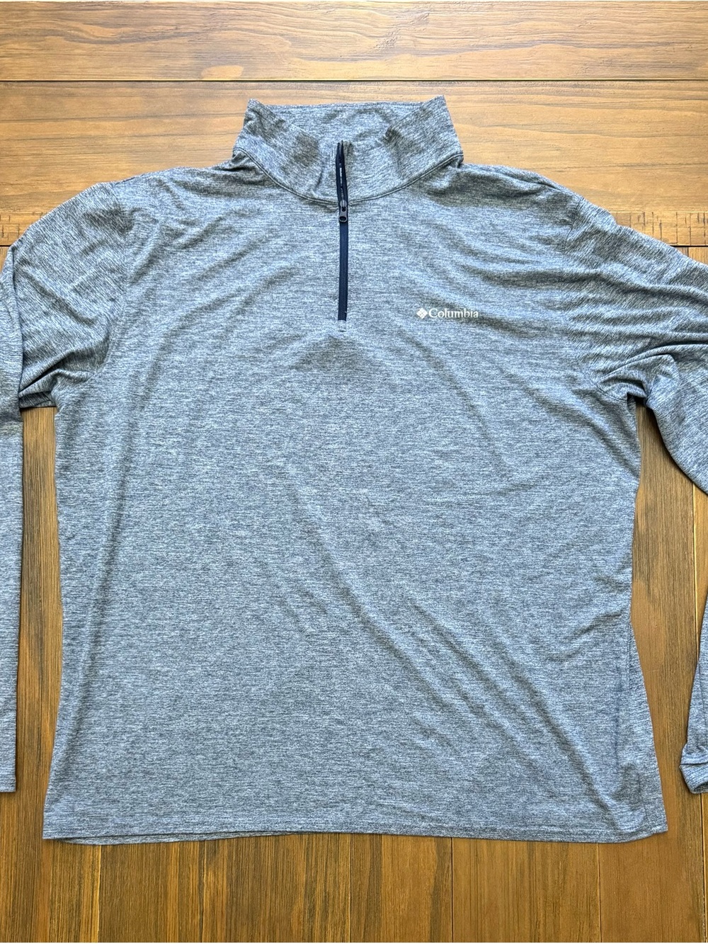 Columbia Heathered Navy-Gray Quarter-Zip Pullover
